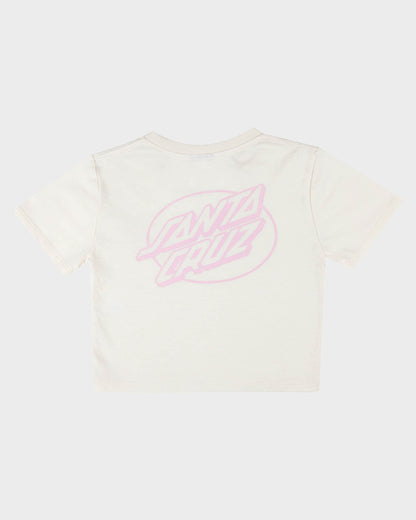 Oval Dot Girls Baby Fit T-shirt Cream