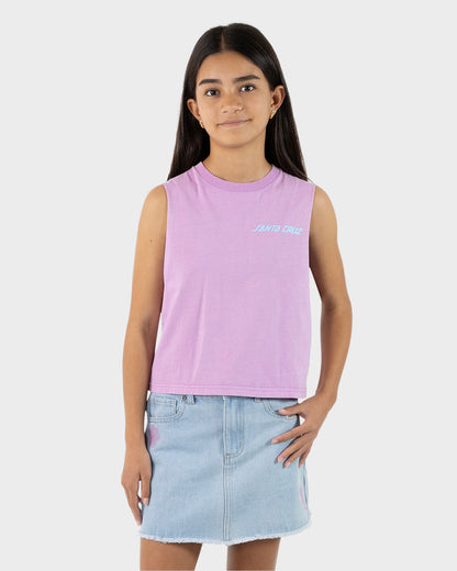 SC Delta Strip Girls Cropped Muscle T-shirt Purple