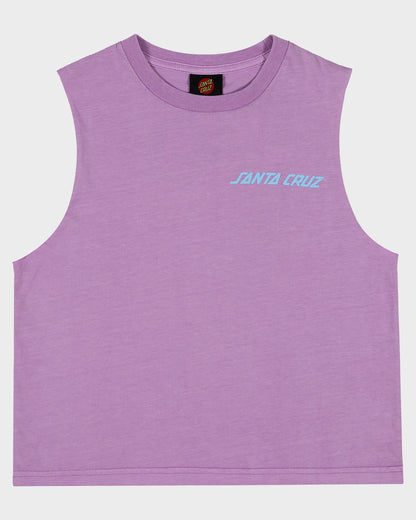 SC Delta Strip Girls Cropped Muscle T-shirt Purple