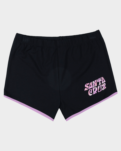 Vibes Girls Swim Shorts Black-purple