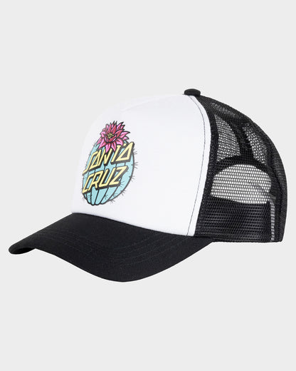 Cactus Dot Girls Trucker Cap Black