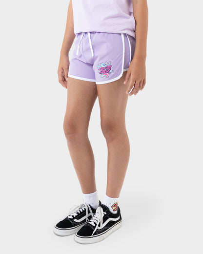 Crystal Stack Girls Short Lavender