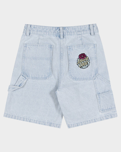 Cactus Dot Girls Carpenter Short Light Washed Indigo