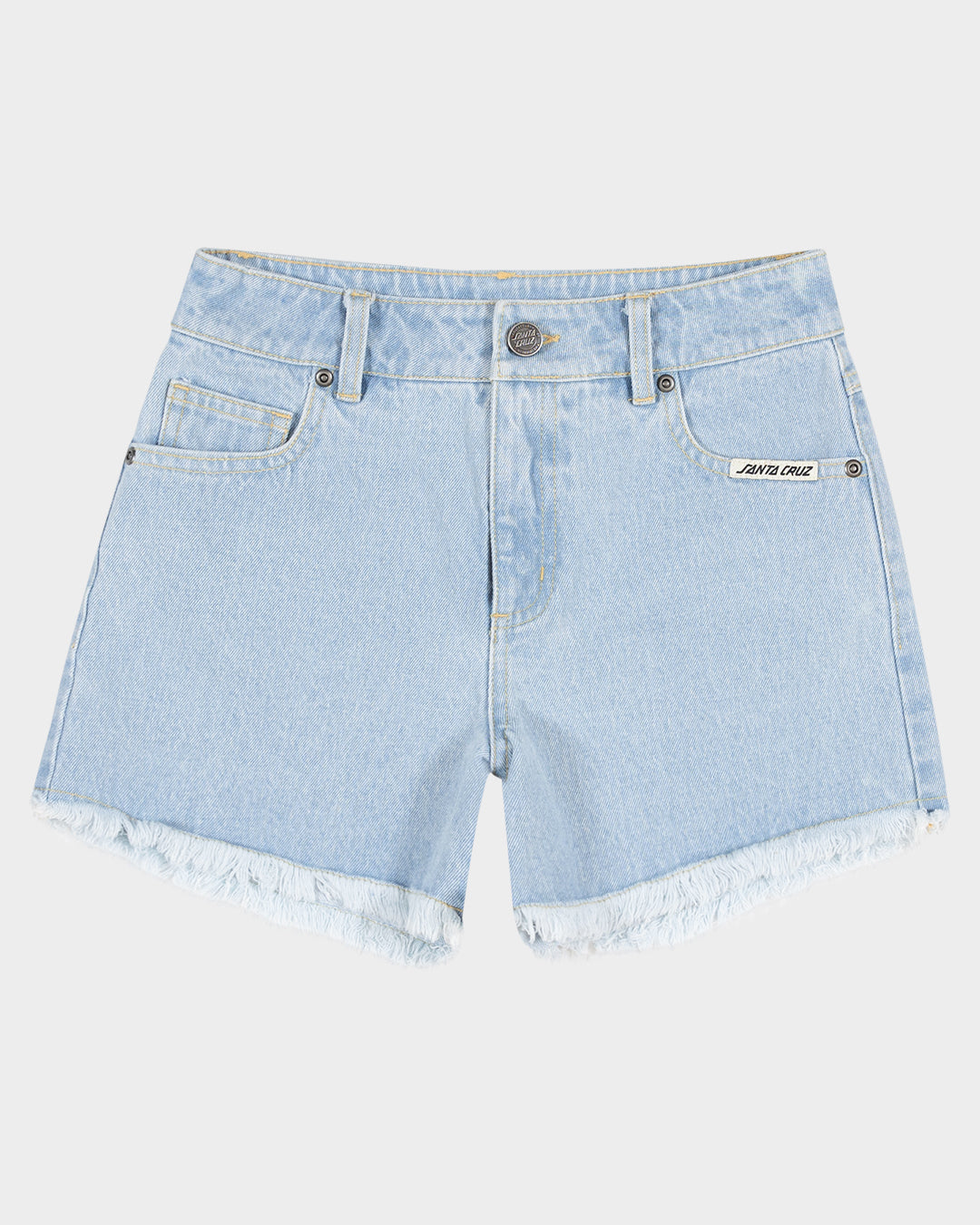MFG Retro Dot Girls Short Light Washed Indigo