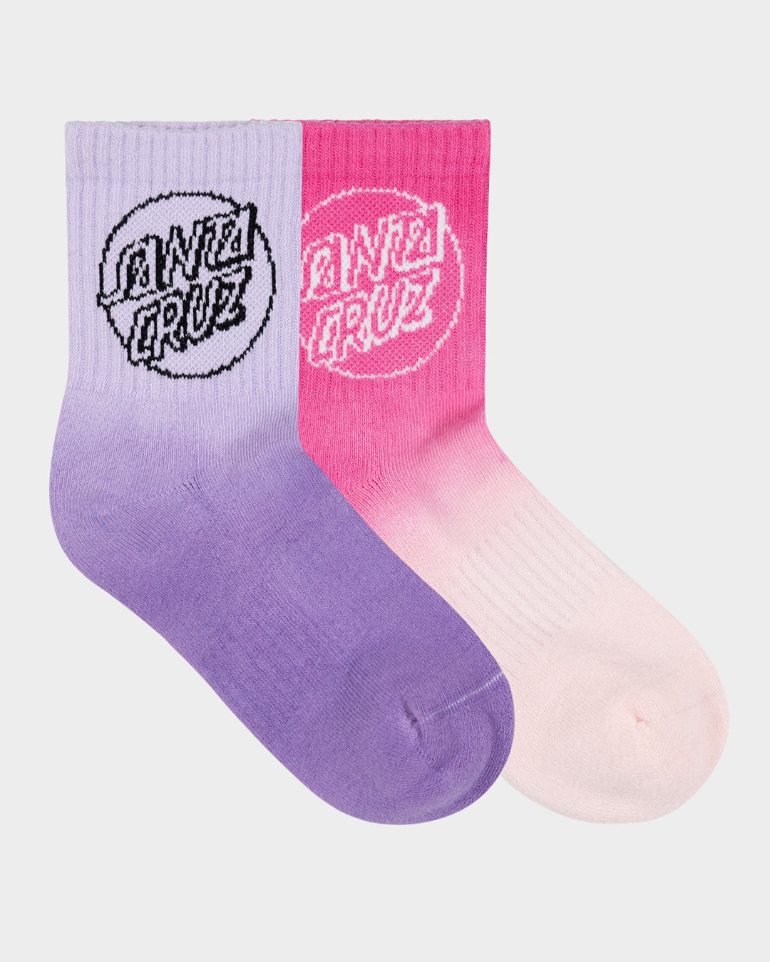 Opus Dot Girls Mid Socks 2 Pack Lavender Tdye-pink Tdye – Santa