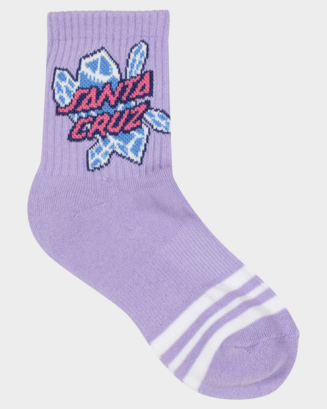 Crystal Stack Girls Mid Socks 2 Pack Lavender-black
