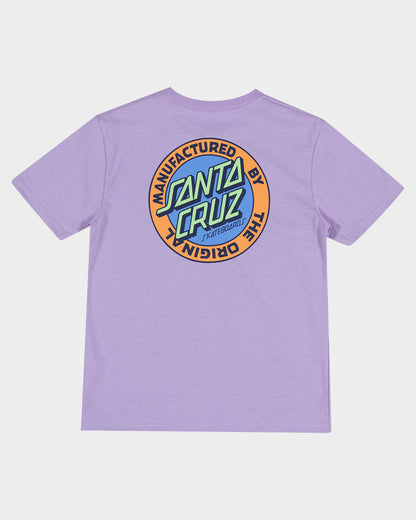 MFG Retro Dot Reverse Girls T-shirt Lavender