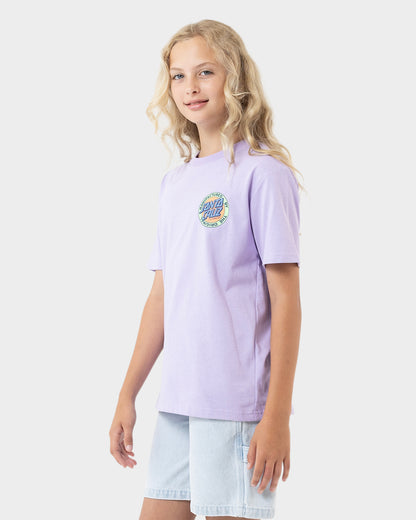 MFG Retro Dot Reverse Girls T-shirt Lavender