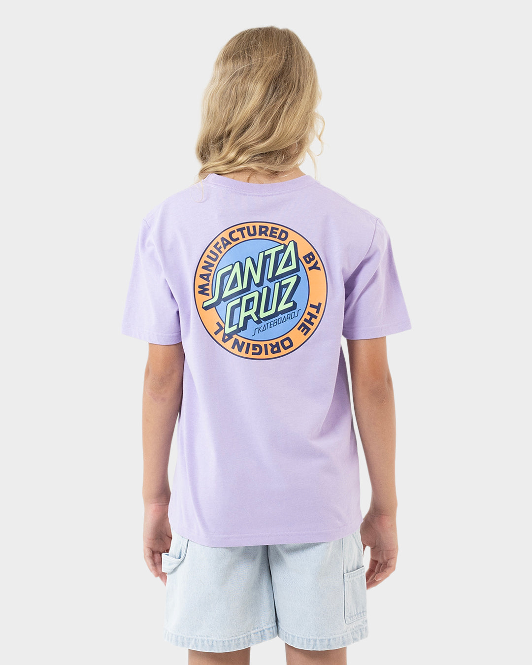 MFG Retro Dot Reverse Girls T-shirt Lavender