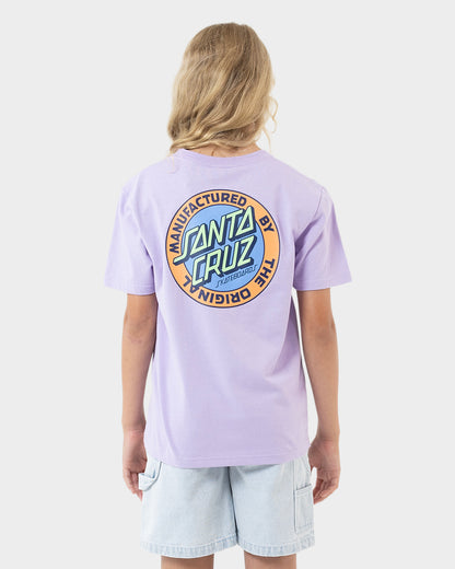 MFG Retro Dot Reverse Girls T-shirt Lavender