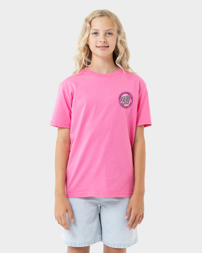 MFG Retro Dot Reverse Girls T-shirt Pink
