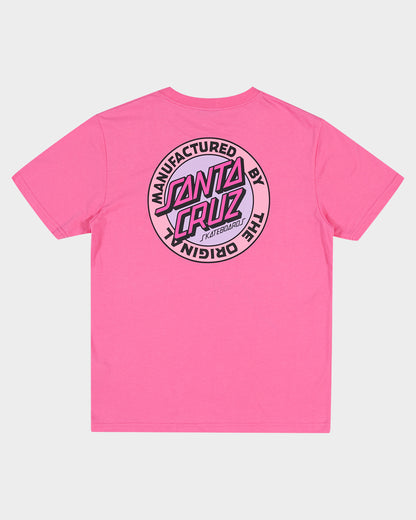 MFG Retro Dot Reverse Girls T-shirt Pink