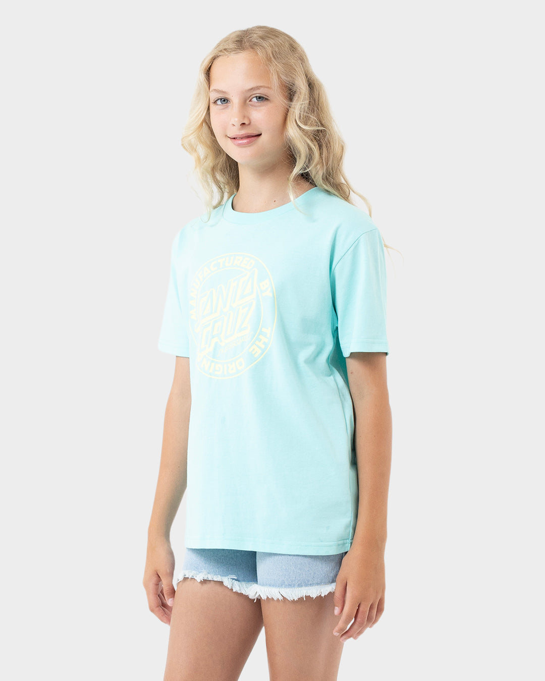 MFG Dot Girls T-shirt Aqua