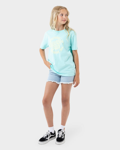 MFG Dot Girls T-shirt Aqua