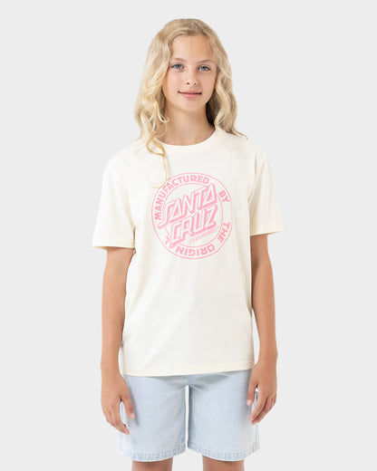 MFG Dot Girls T-shirt Cream