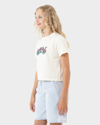 Cluster Strip Girls T-shirt Cream