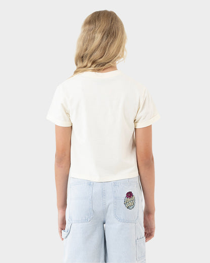 Cluster Strip Girls T-shirt Cream