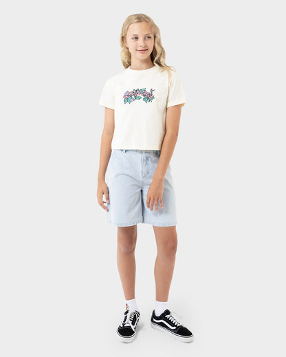 Cluster Strip Girls T-shirt Cream