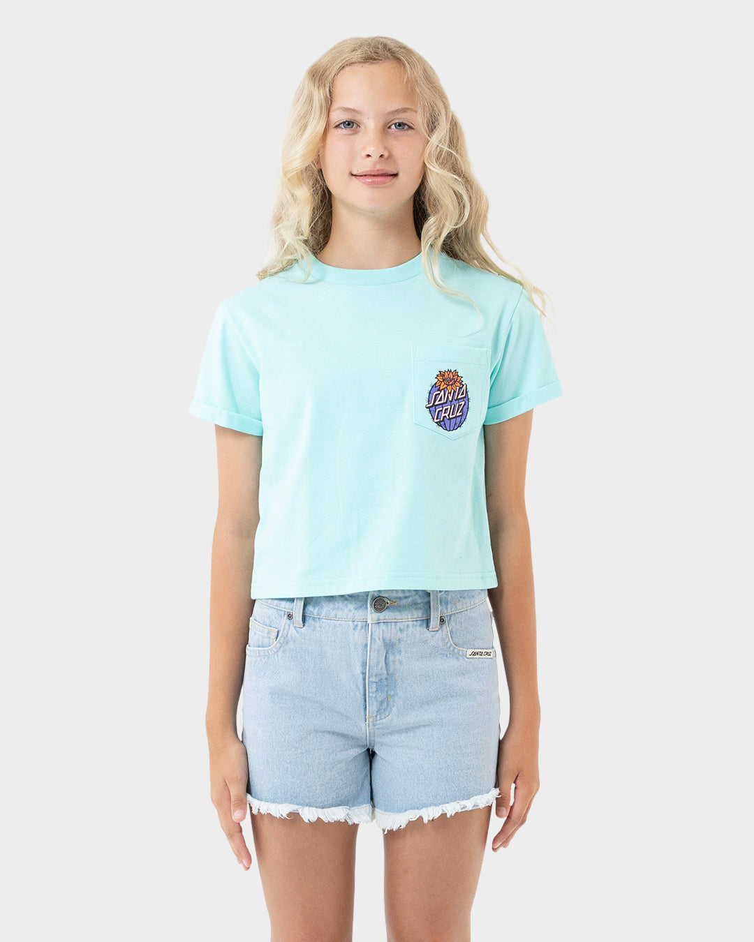 Cactus Dot Girls T-shirt Aqua
