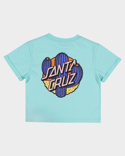 Cactus Dot Girls T-shirt Aqua