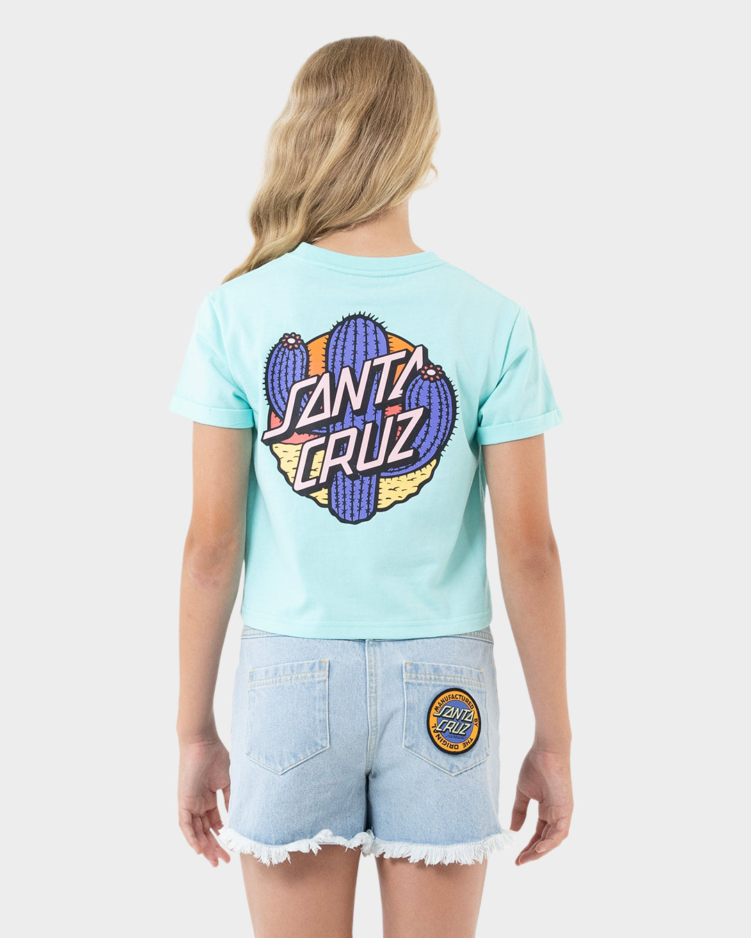 Cactus Dot Girls T-shirt Aqua