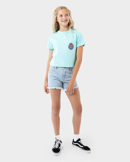 Cactus Dot Girls T-shirt Aqua