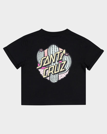 Cactus Dot Girls T-shirt Black