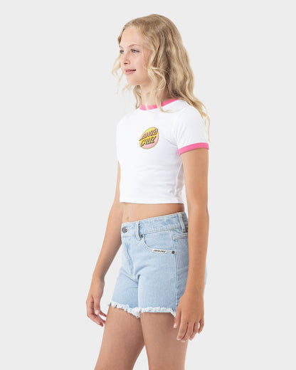 Contra Dot Pop Girls T-shirt White