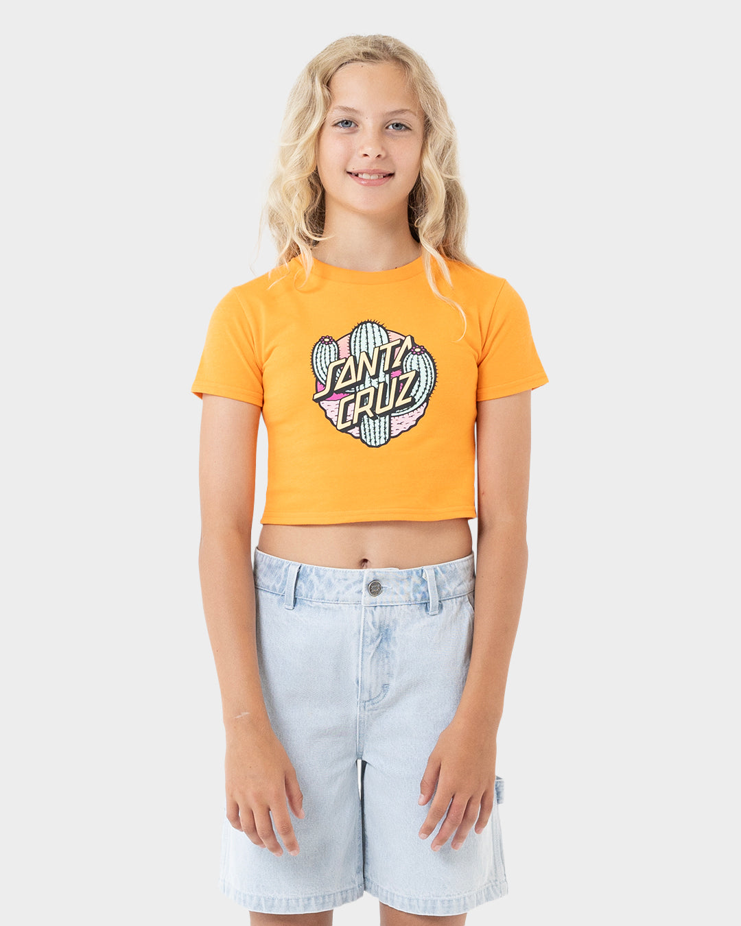 Cactus Dot Girls T-shirt Orange