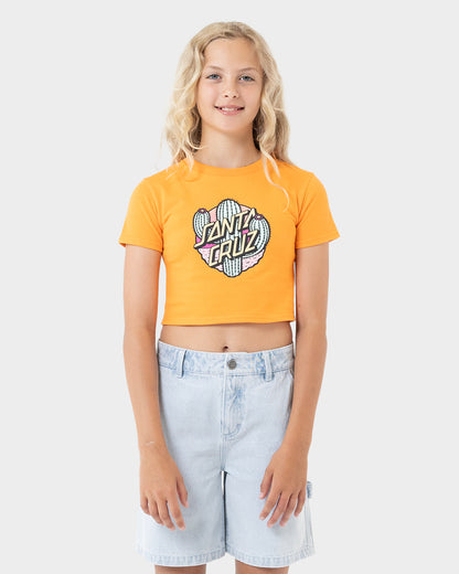 Cactus Dot Girls T-shirt Orange