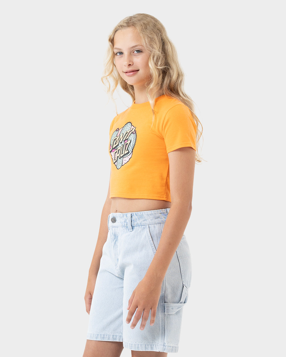 Cactus Dot Girls T-shirt Orange