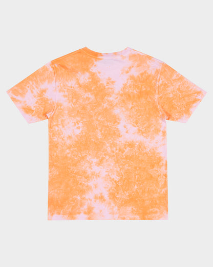 Facet Dot Hollow Girls T-shirt Orange Tie Dye