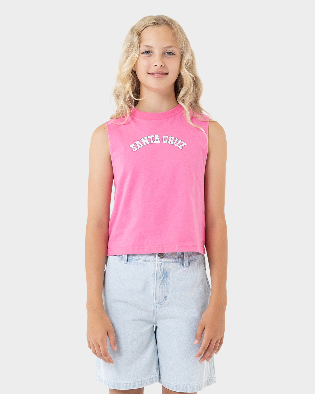 Field Strip Girls Muscle T-shirt Pink