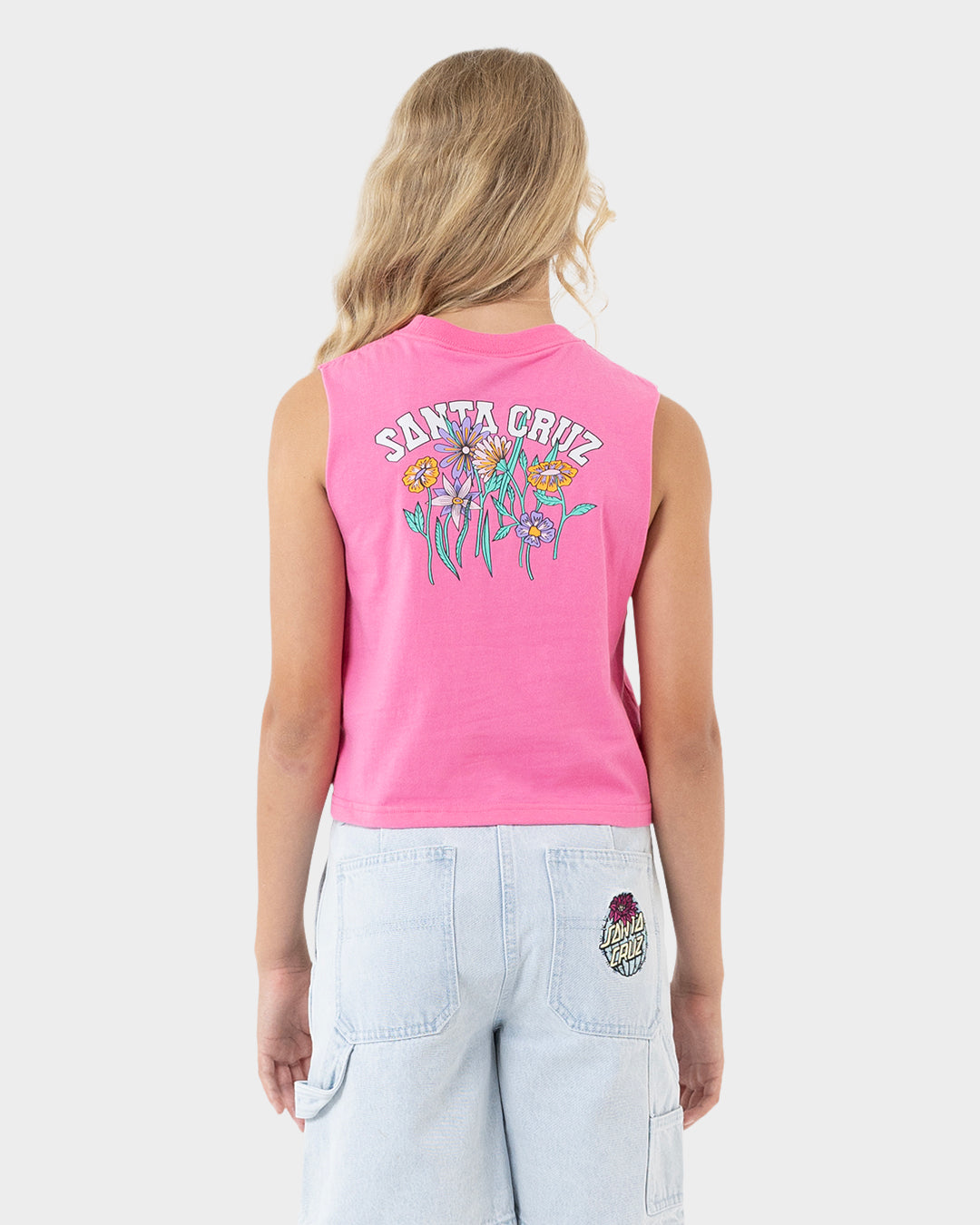 Field Strip Girls Muscle T-shirt Pink