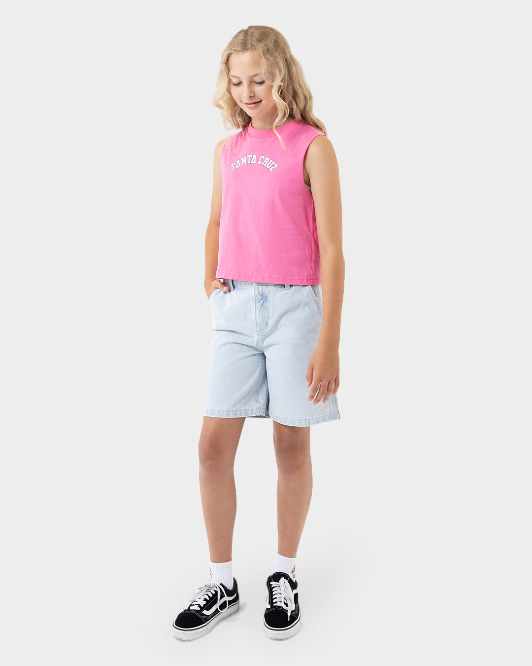 Field Strip Girls Muscle T-shirt Pink