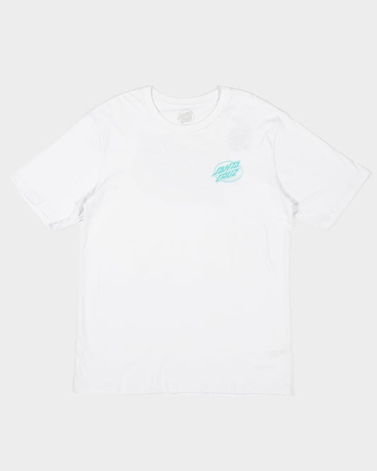 Line Oval Dot Men's T-shirt White
