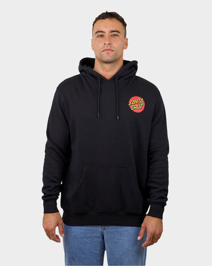 Classic Dot Chest Santa Cruz Men's Hoodie Black