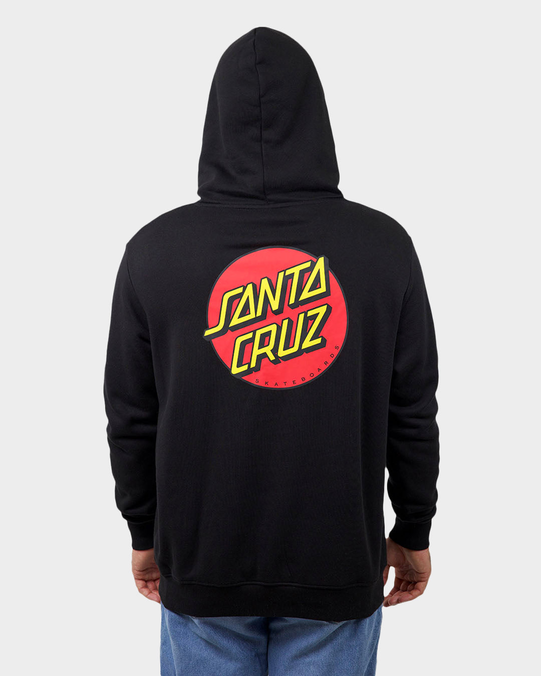 Classic Dot Chest Santa Cruz Men's Hoodie Black