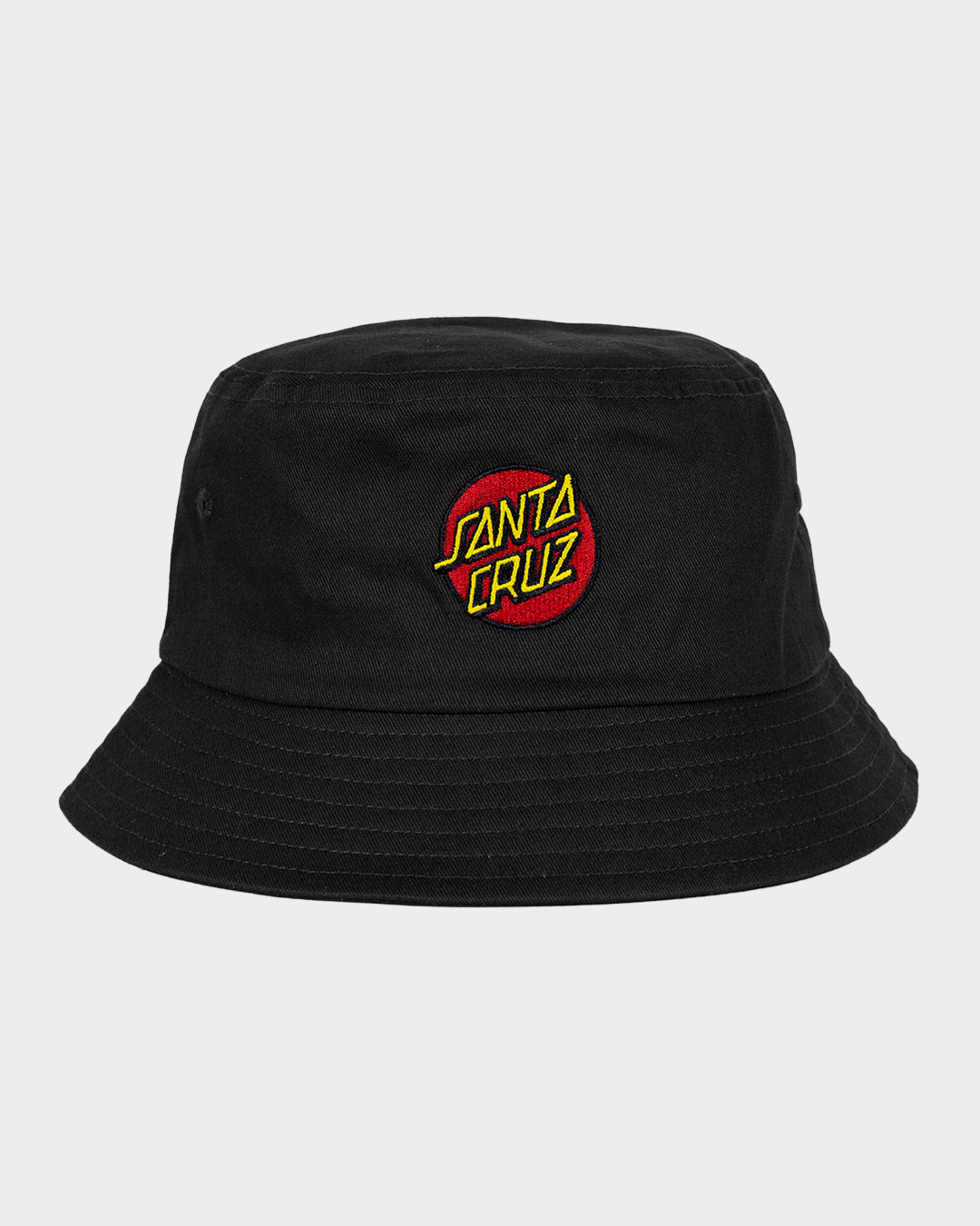 Classic Dot Patch Santa Cruz Men's Bucket Hat Black