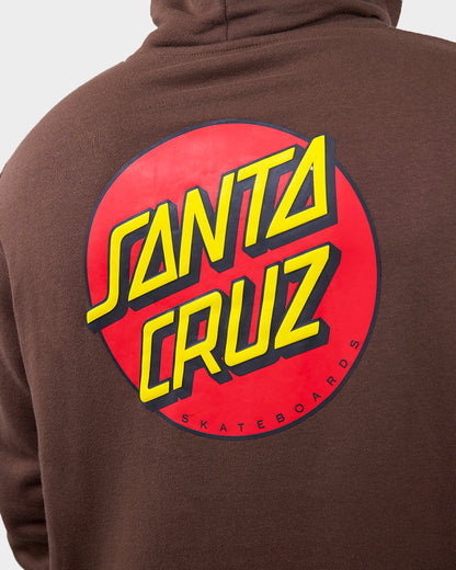 Classic Dot Puff Santa Cruz Men's Pullover Hoodie Brown