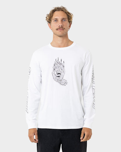 Pace Ritual Hand Men's Long Sleeve T-shirt White