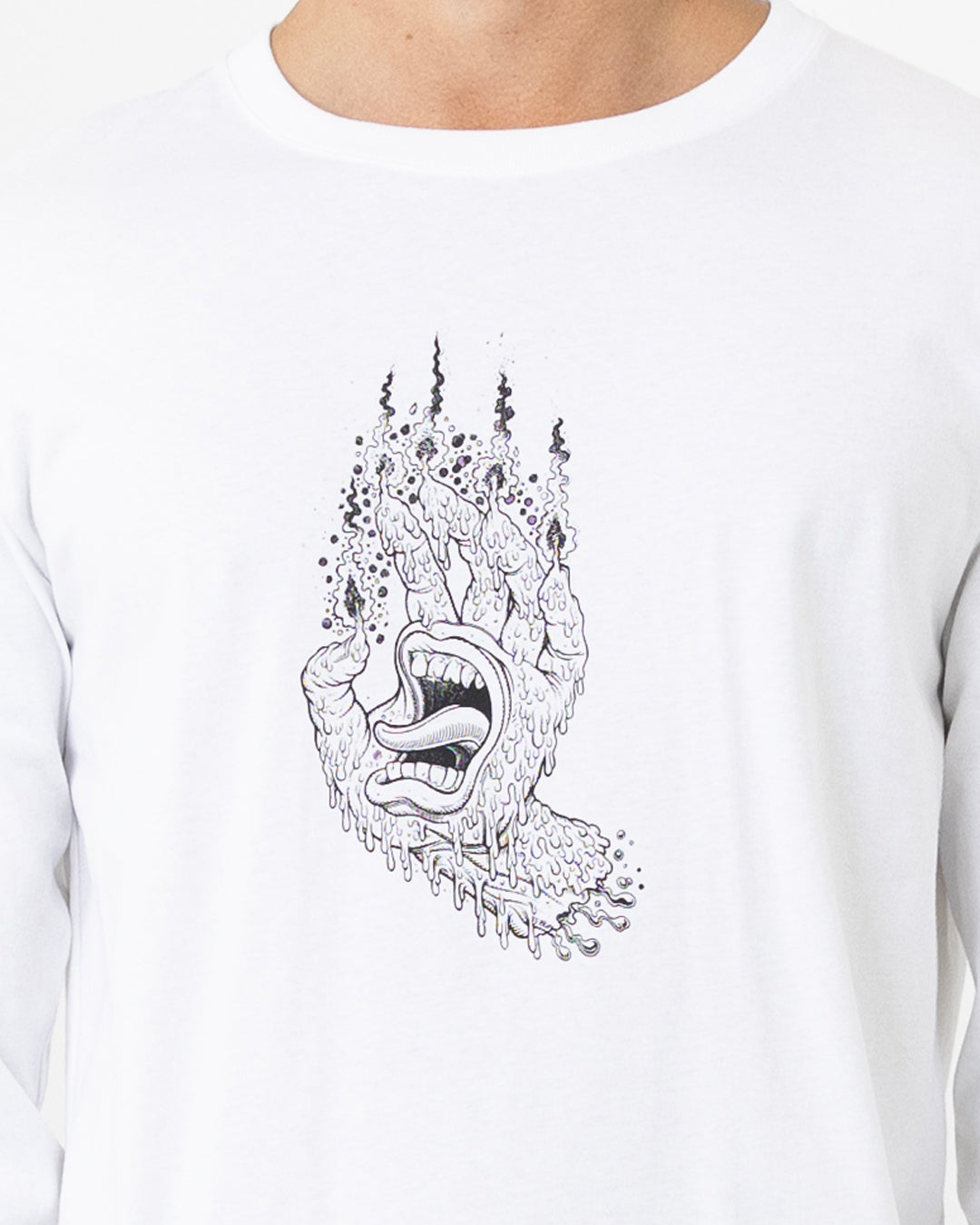 Pace Ritual Hand Men's Long Sleeve T-shirt White