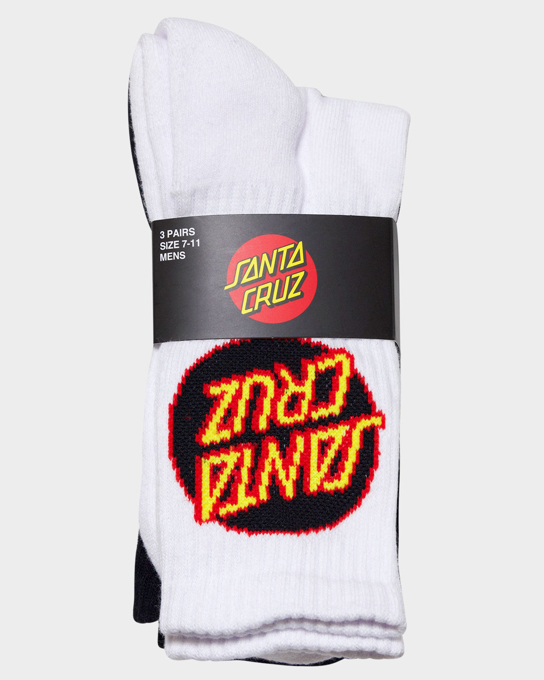 Other Dot Men's Crew Socks (3 Pack) Black-white-gmarle