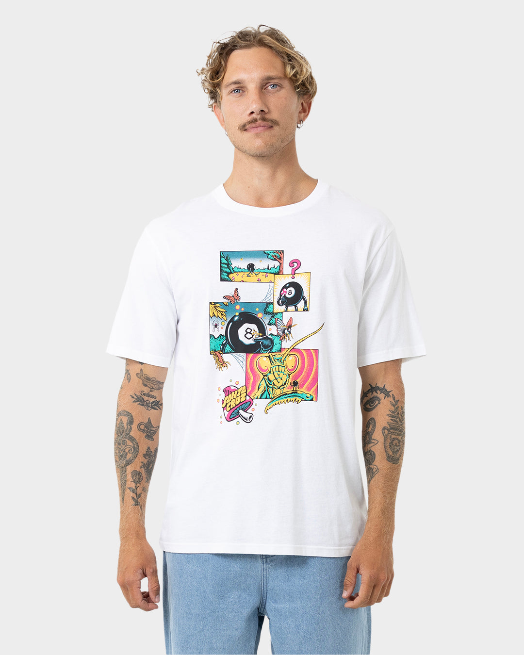 Winkowski 8ballr Comic Men's T-shirt White