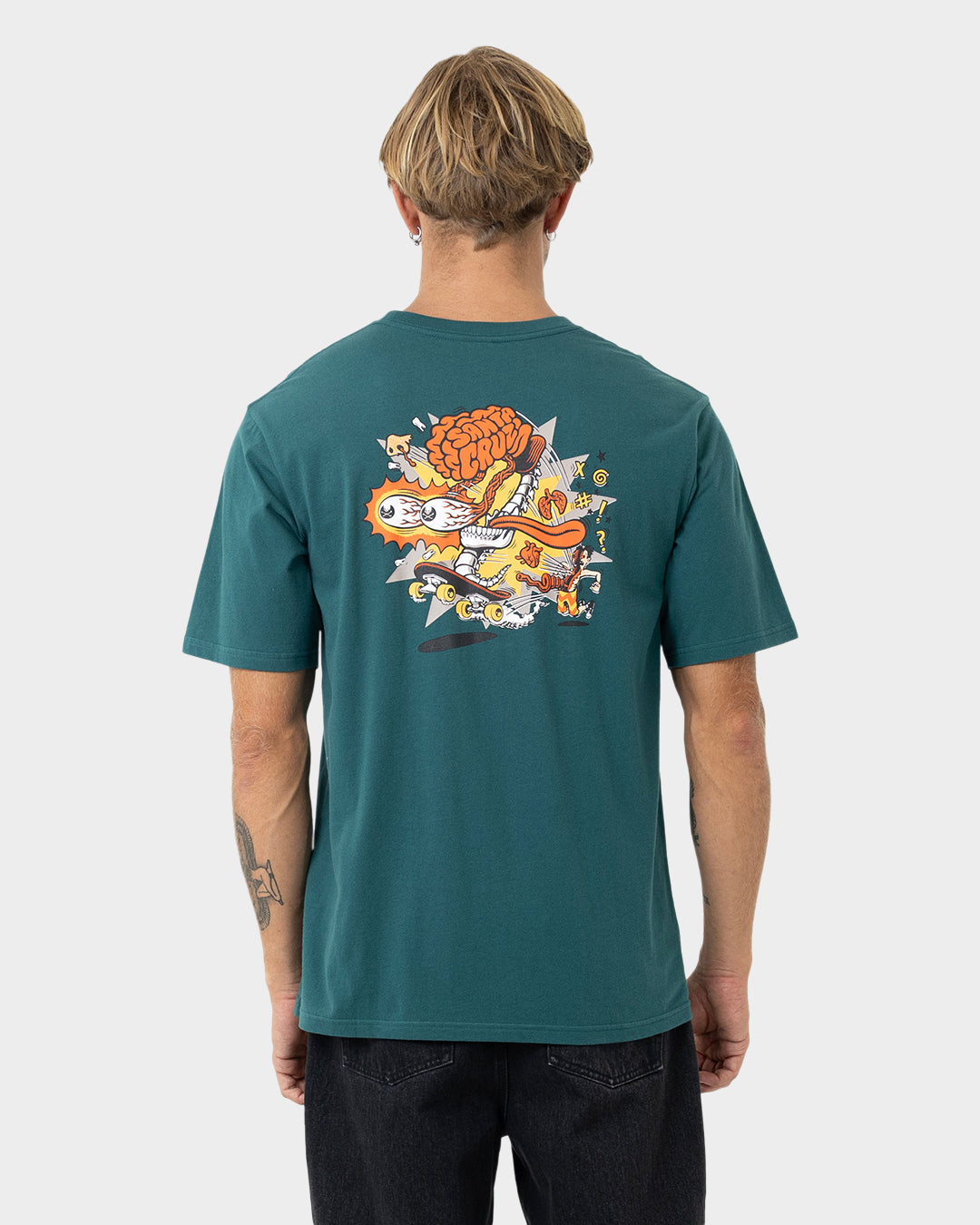 Skate Brain Men's T-shirt Green