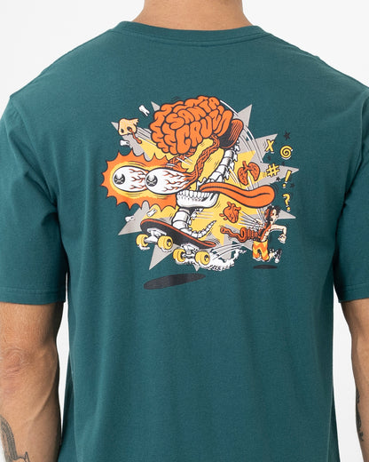 Skate Brain Men's T-shirt Green