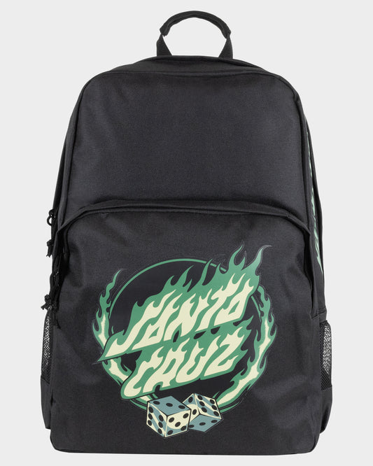 Dice Flame Dot Men's Backpack Black