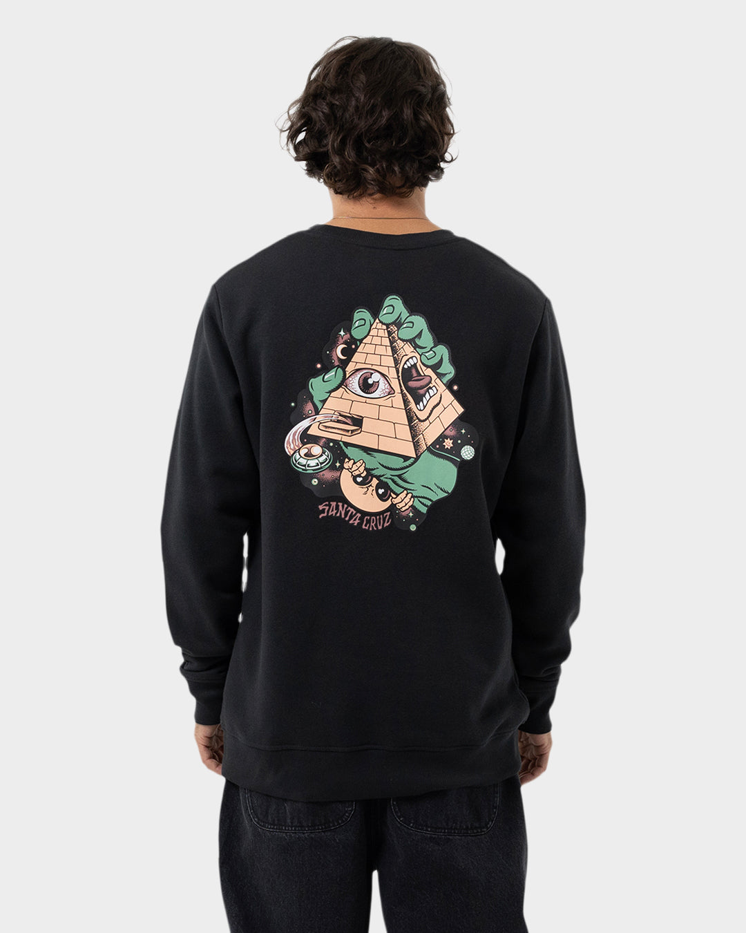 Knibbs Invasion Hand Men's Relaxed Fit Sweater Off Black