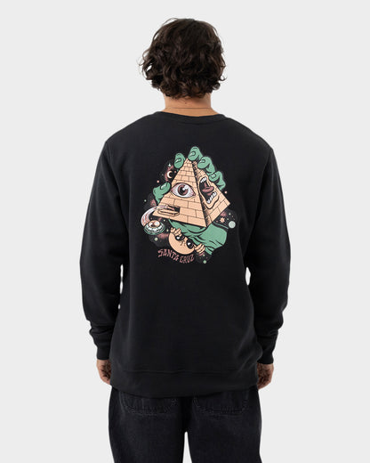 Knibbs Invasion Hand Men's Relaxed Fit Sweater Off Black