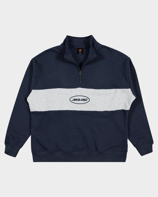 Slam Oval Strip Men's Sweater Dark Blue